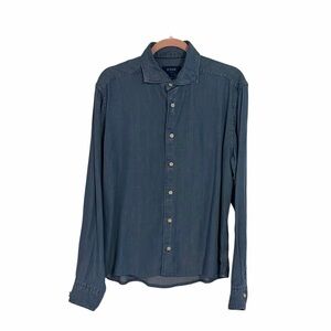 Men's Denim Blue Cotton-Lyocell Shirt - ETON